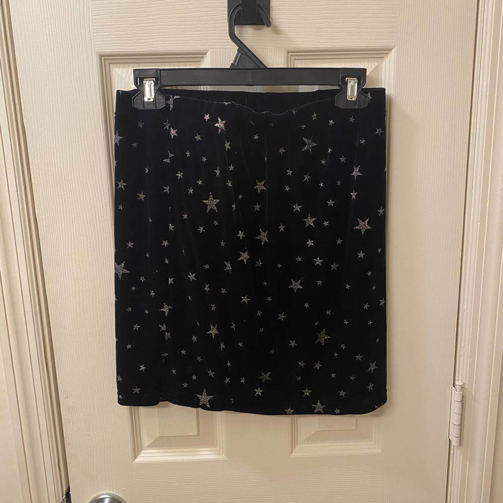 Cute little velvet star mini skirt